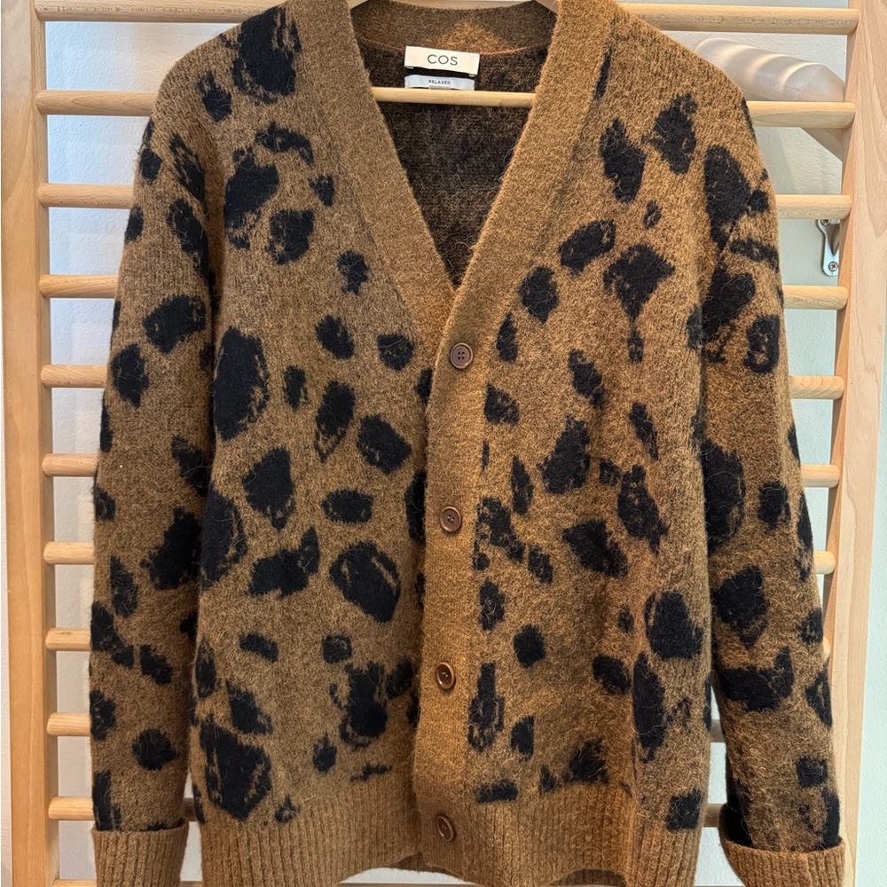 COS Leopard Print Cardigan Sweater